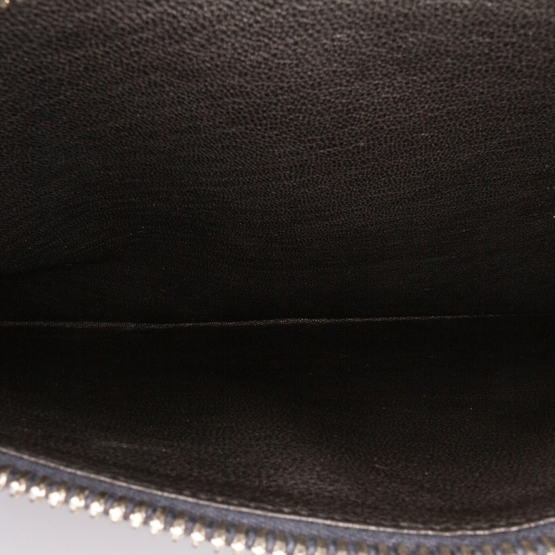 Saffiano Lux Zip Portfolio Blue - Gaby Paris