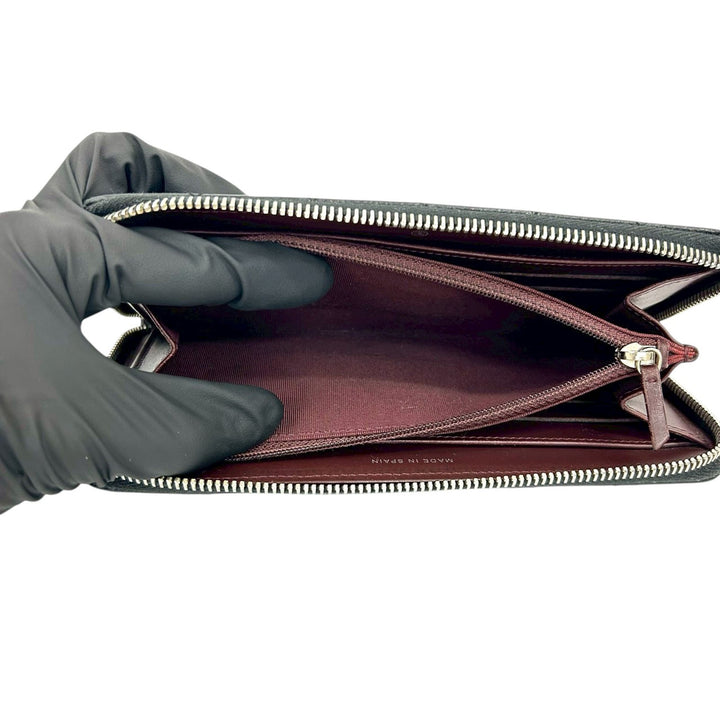 Chanel CC Matelassé Caviar Portefeuille long zippé