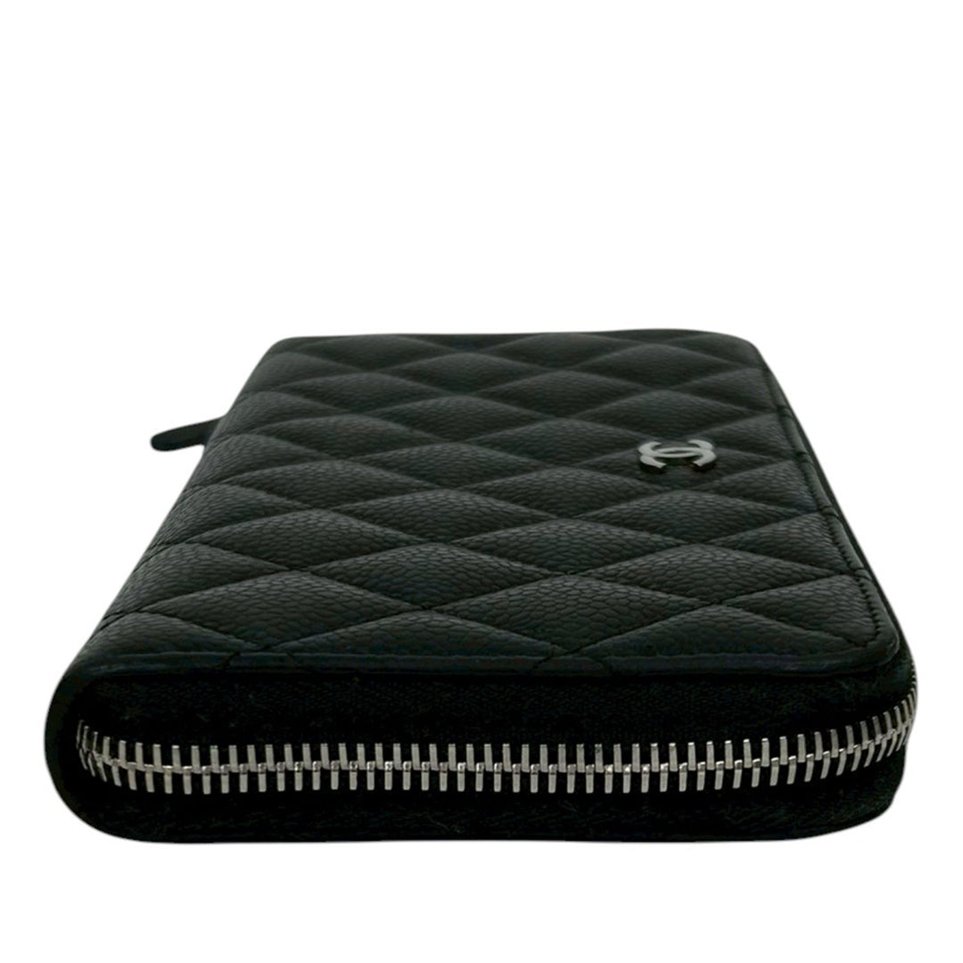 Chanel CC Matelassé Caviar Portefeuille long zippé