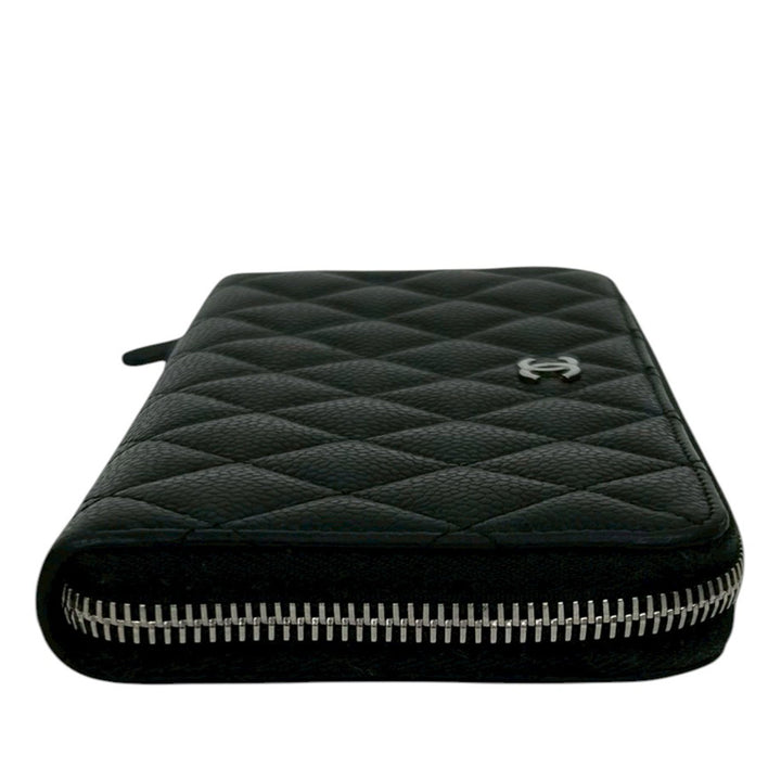 Chanel CC Matelassé Caviar Portefeuille long zippé