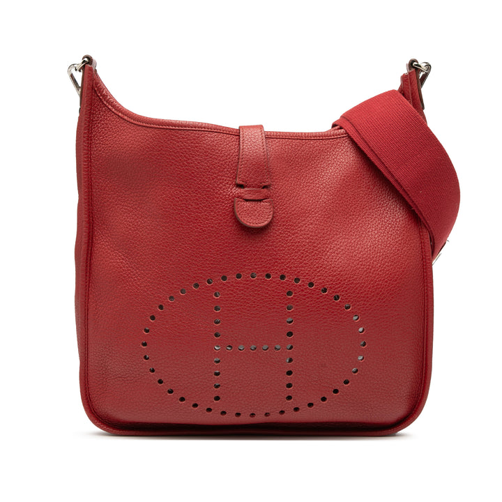 Hermès Sac bandoulière Evelyne III 33 Togo Rouge – vue principale – GABY PARIS