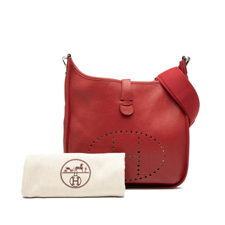 Hermès Sac bandoulière Evelyne III 33 Togo Rouge – vue 8 – GABY PARIS
