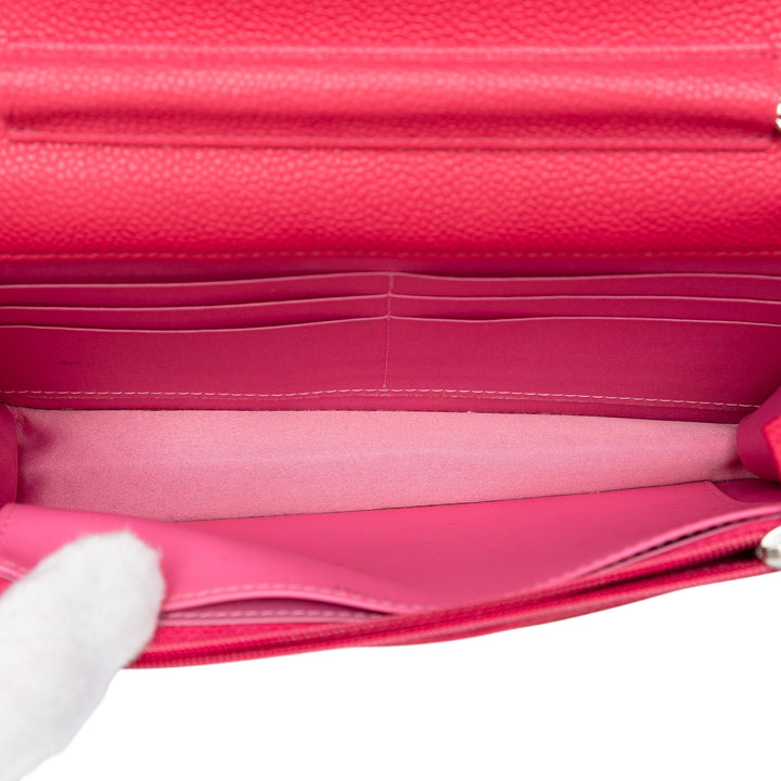Chanel Caviar Bicolor CC Wallet on Chain