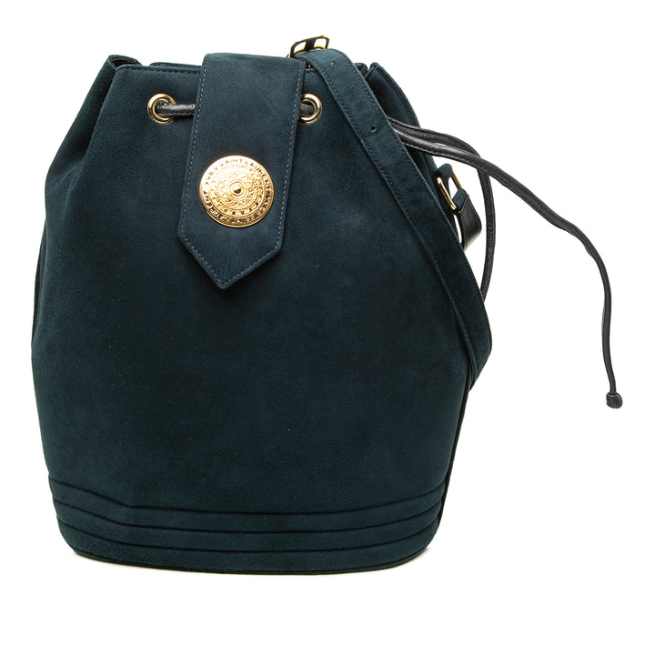 Saint Laurent Sac seau Medallion Bleu – vue principale – GABY PARIS