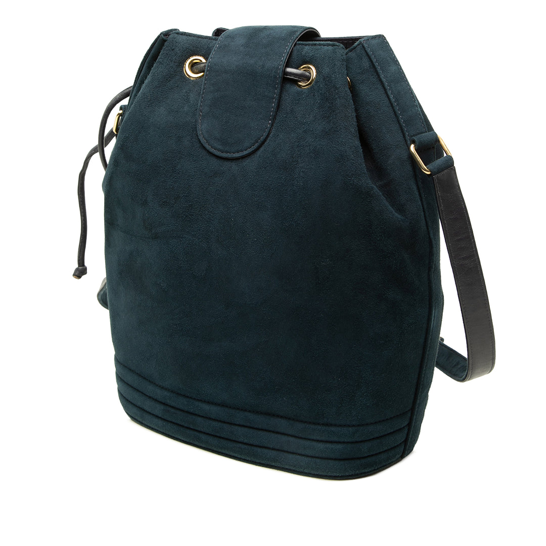 Saint Laurent Sac seau Medallion Bleu – vue 2 – GABY PARIS