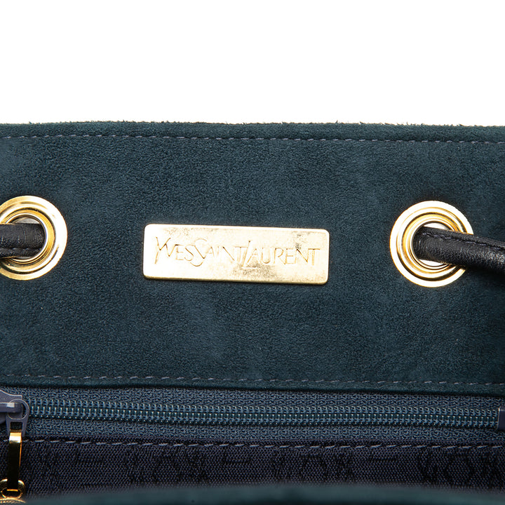Saint Laurent Sac seau Medallion Bleu – vue 5 – GABY PARIS