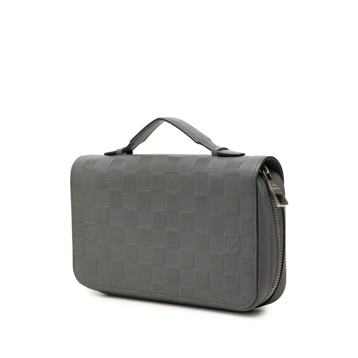 Louis Vuitton Zippy Portefeuille XL Damier Infini Gris – vue 2 – GABY PARIS