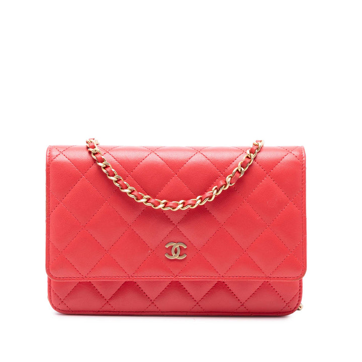 Chanel CC Matelassé Cuir d’agneau Wallet on Chain