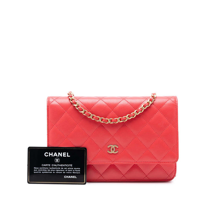 Chanel CC Matelassé Cuir d’agneau Wallet on Chain
