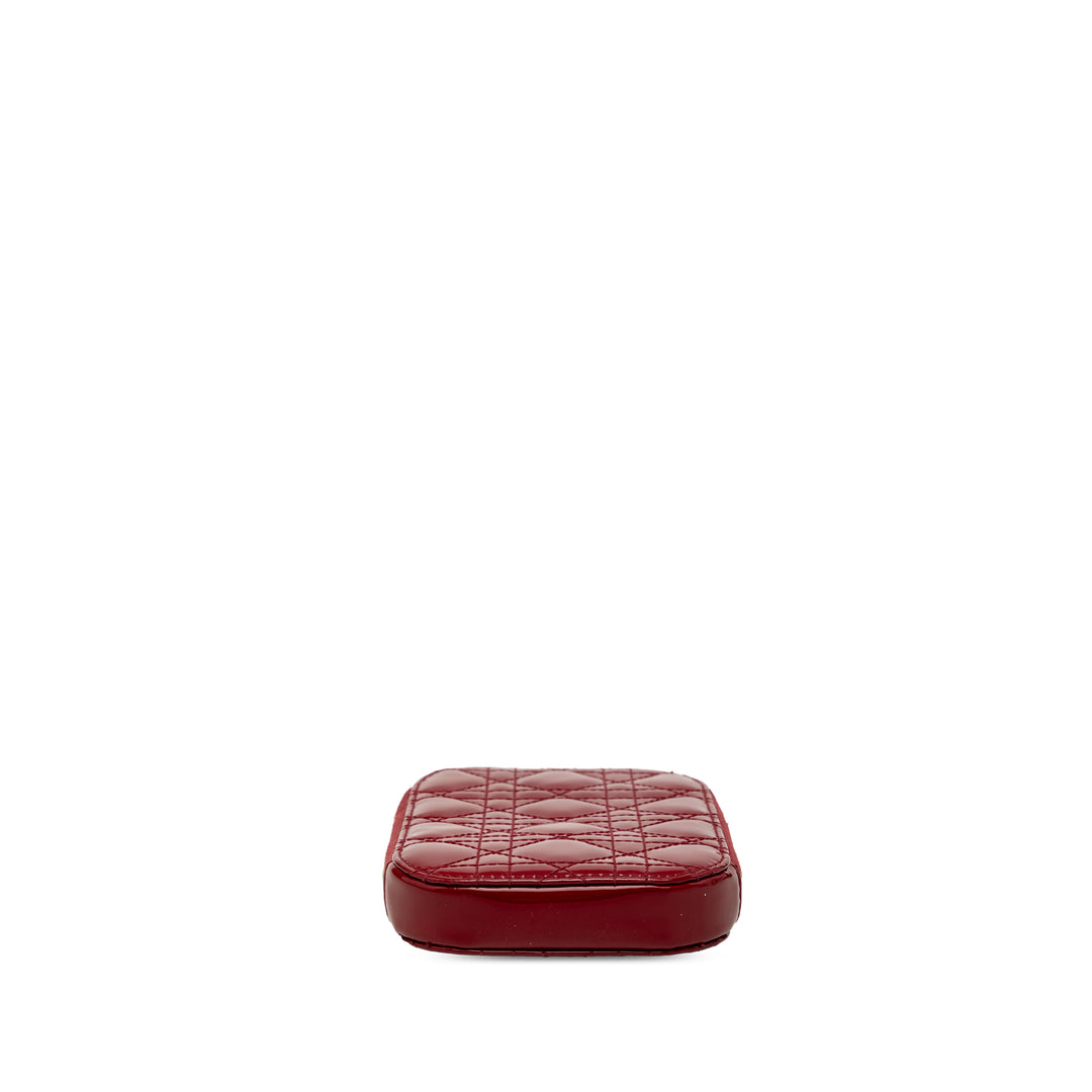 Dior Cuir verni Cannage Lady Dior Call In Phone Holder