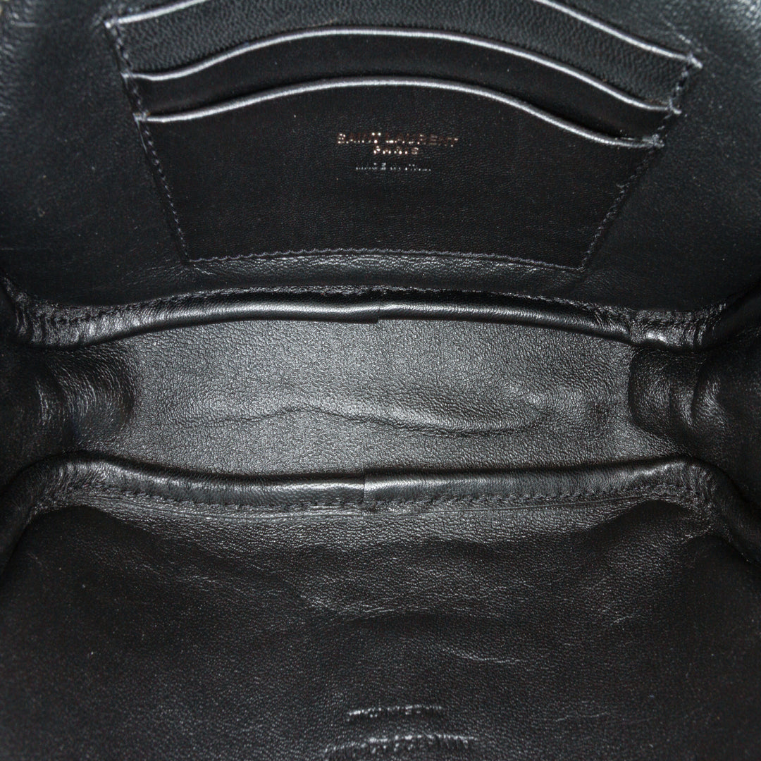 Canvas Metallic Tiger Print Monogram Lou Camera Bag Black - Gaby Paris