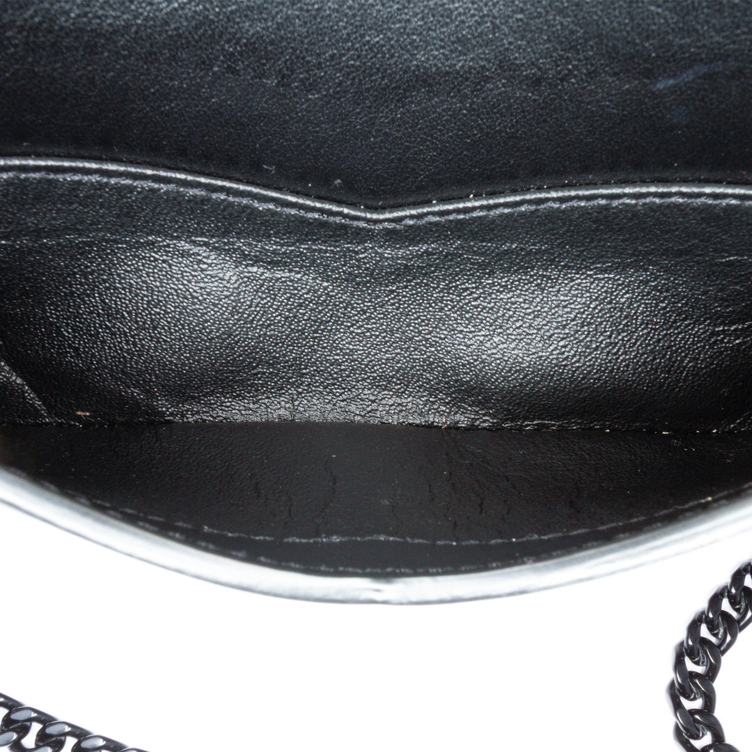 Canvas Metallic Tiger Print Monogram Lou Camera Bag Black - Gaby Paris
