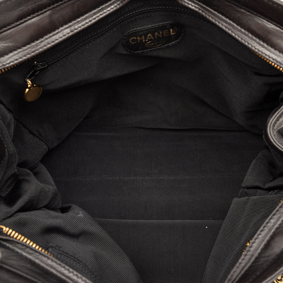 Chanel CC Cuir d’agneau Cabas chaîne