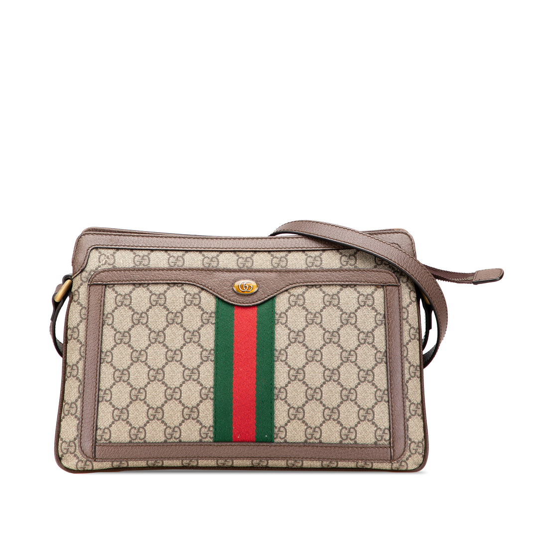Medium GG Supreme Ophidia Crossbody Brown - Gaby Paris