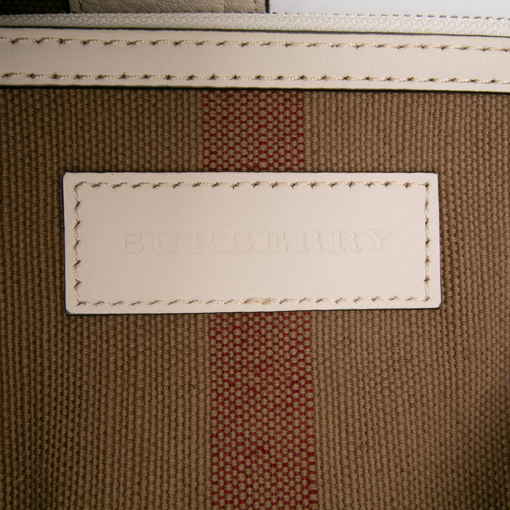 Burberry Mini Mega Check Toile Ashby Pompon Bucket Sac