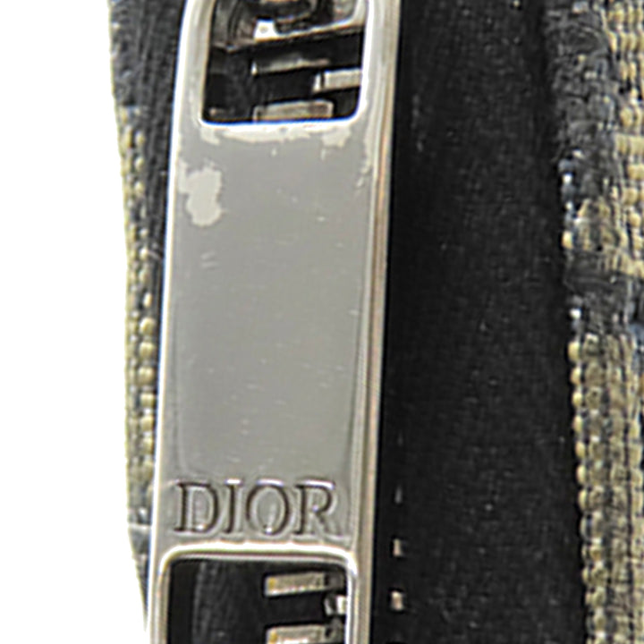 Dior Oblique Toile et Cuir Saddle Zippy Portefeuille