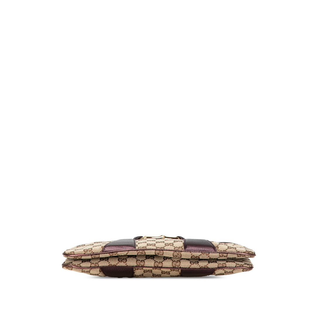GG Canvas Bamboo Ring Chain Shoulder Bag Brown - Gaby Paris