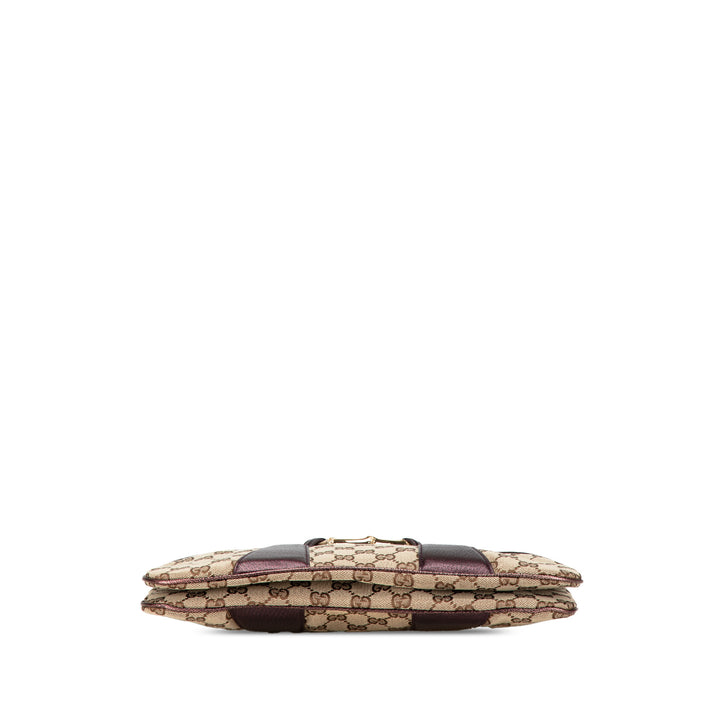 GG Canvas Bamboo Ring Chain Shoulder Bag Brown - Gaby Paris