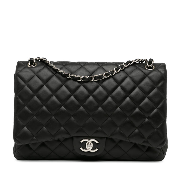 Chanel Maxi Classic Lambskin Double Flap Black - GABY PARIS