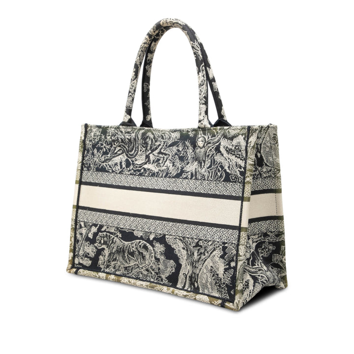 Dior Book Tote brodé Reverse Dioriviera De Jouy Moyen Bleu – vue 2 – GABY PARIS