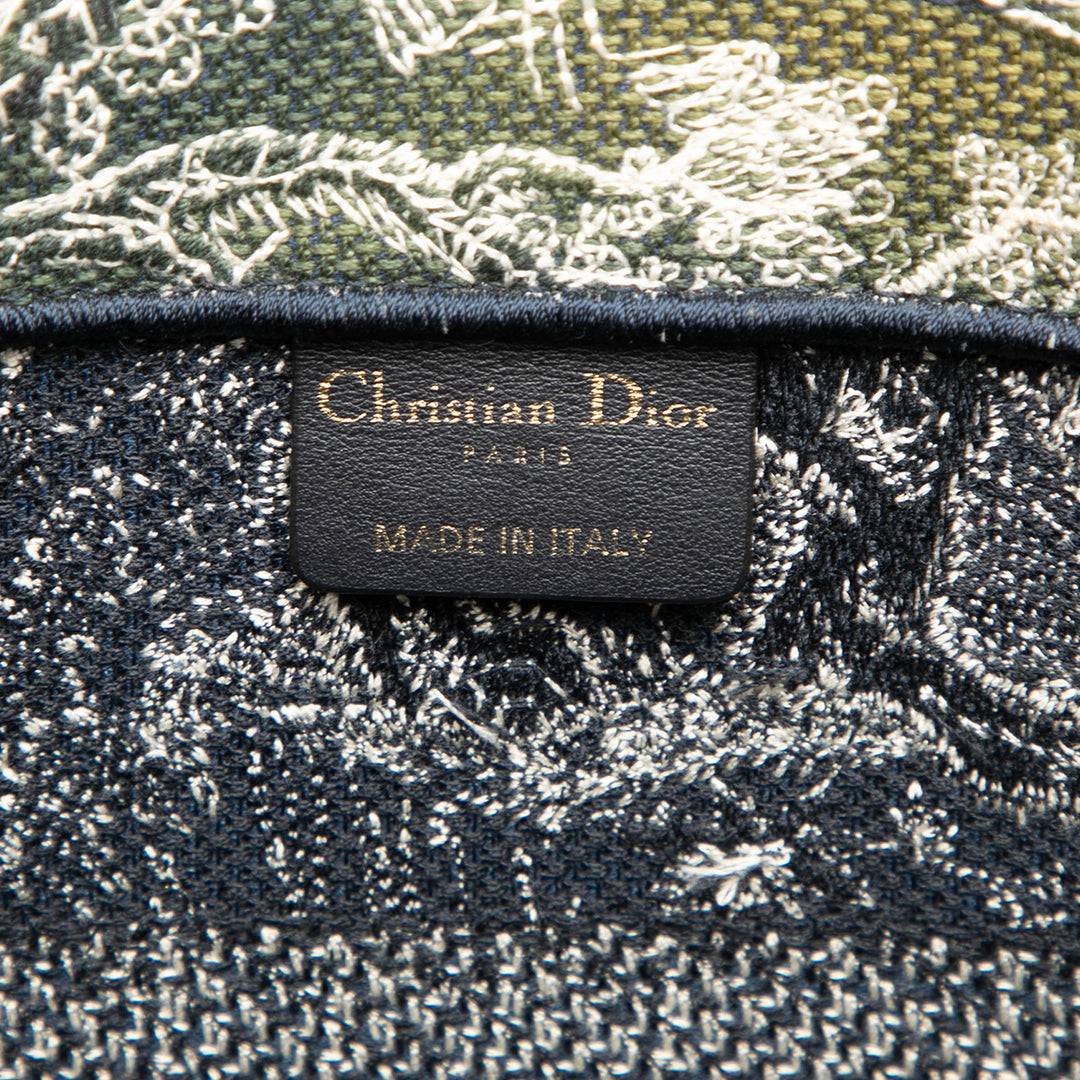 Dior Book Tote brodé Reverse Dioriviera De Jouy Moyen Bleu – vue 5 – GABY PARIS
