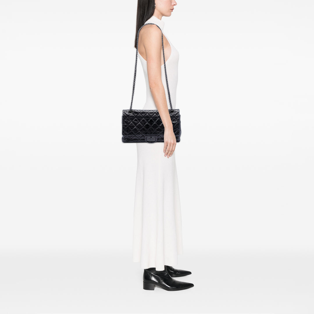 Chanel Matelassé vieilli Cuir de veau So Reissue 2.55 Double rabat 227