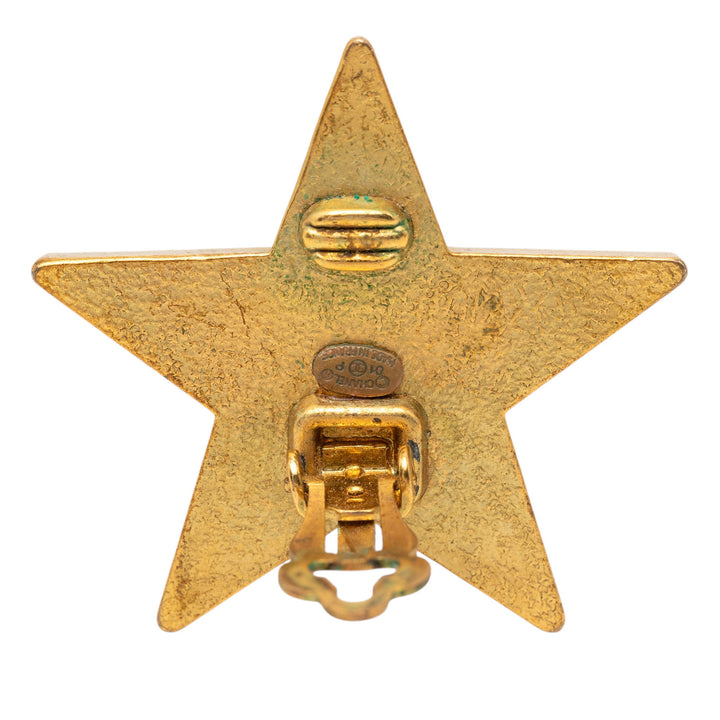 Chanel CC plaqué Émail Star À clip Boucles d'oreilles Doré – vue 3 – GABY PARIS