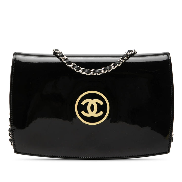 Chanel CC Cuir verni Compact Wallet on Chain