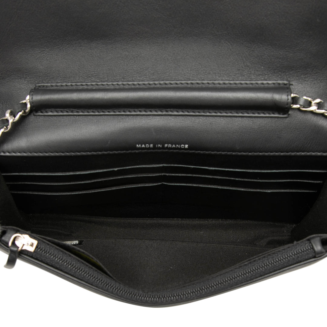Chanel CC Cuir verni Compact Wallet on Chain