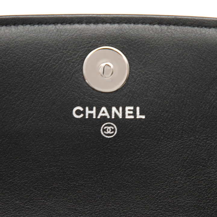 Chanel CC Cuir verni Compact Wallet on Chain