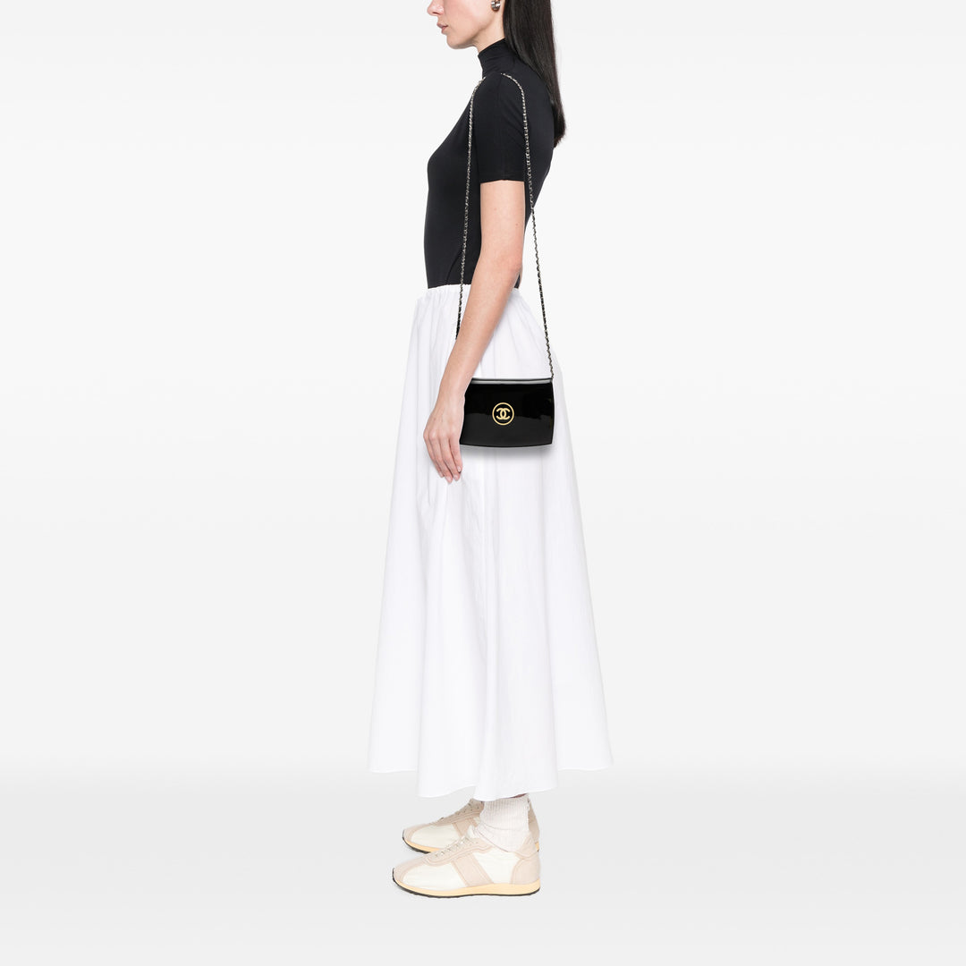 Chanel CC Cuir verni Compact Wallet on Chain