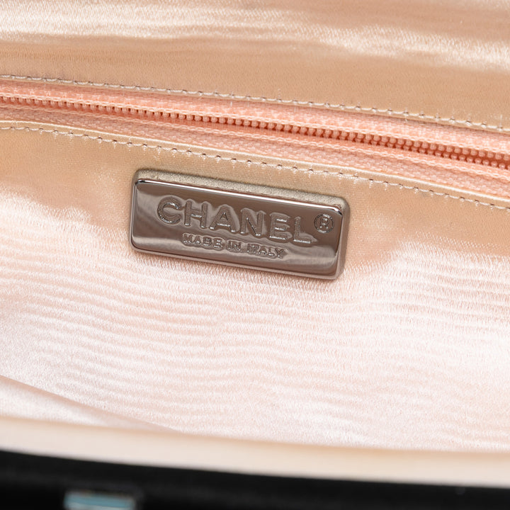 Chanel CC Pleated Satin Frame Evening Pochette