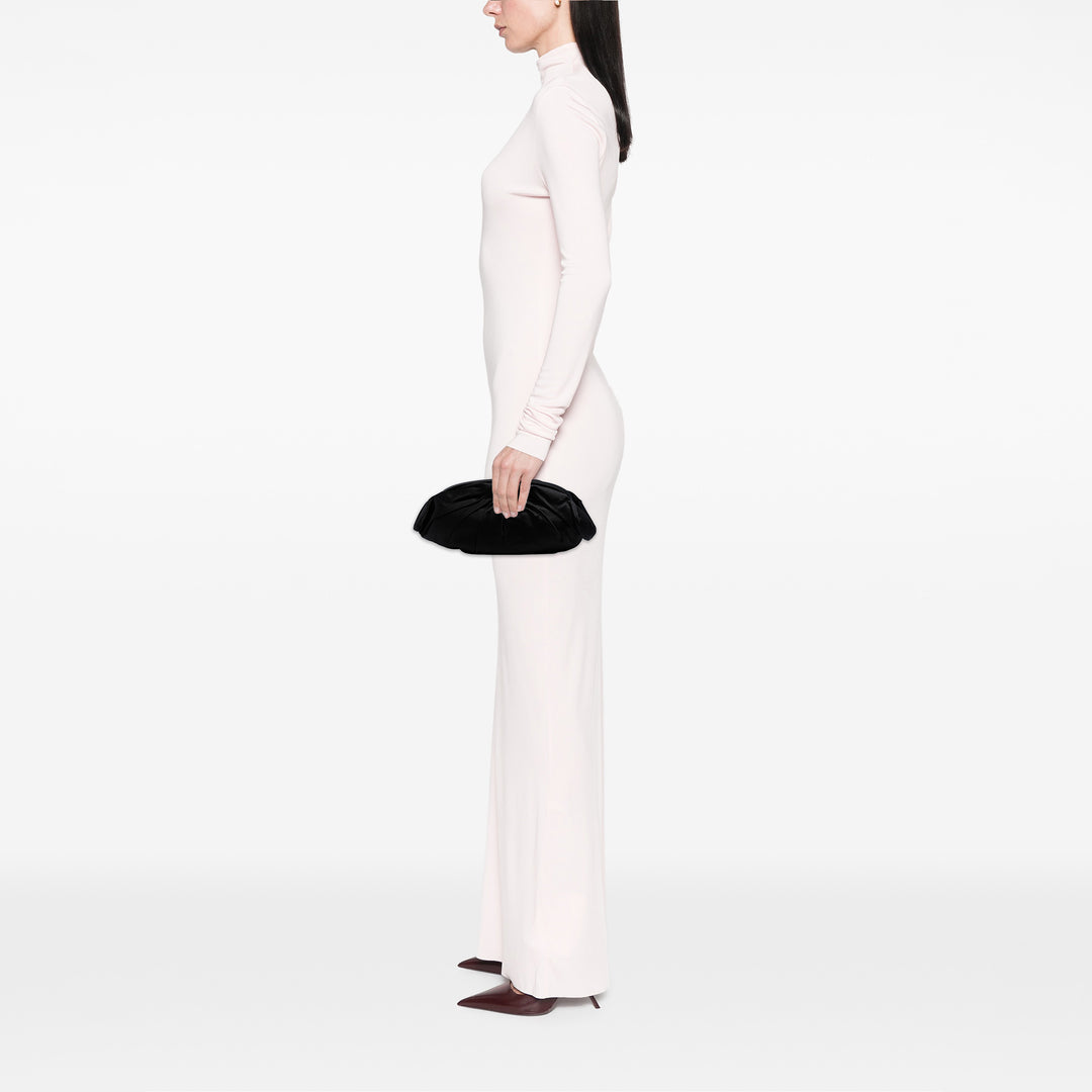 Chanel CC Pleated Satin Frame Evening Pochette