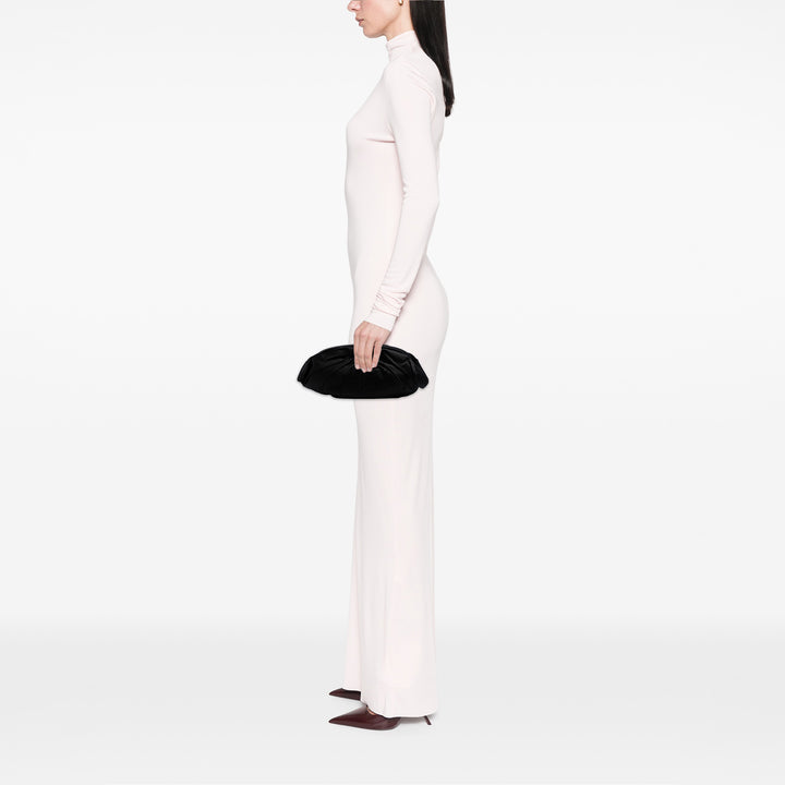 Chanel CC Pleated Satin Frame Evening Pochette