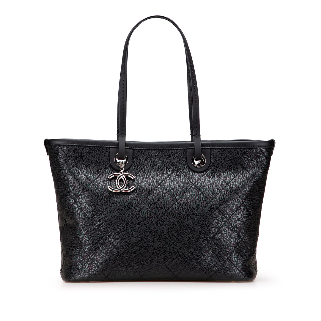 CC Caviar Wild Stitch On the Road Tote Black - Gaby Paris