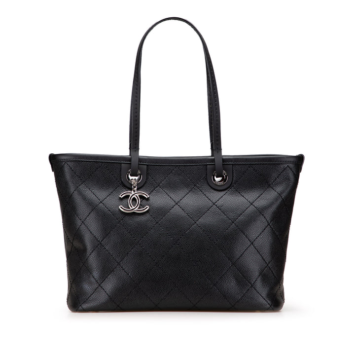 CC Caviar Wild Stitch On the Road Tote Black - Gaby Paris