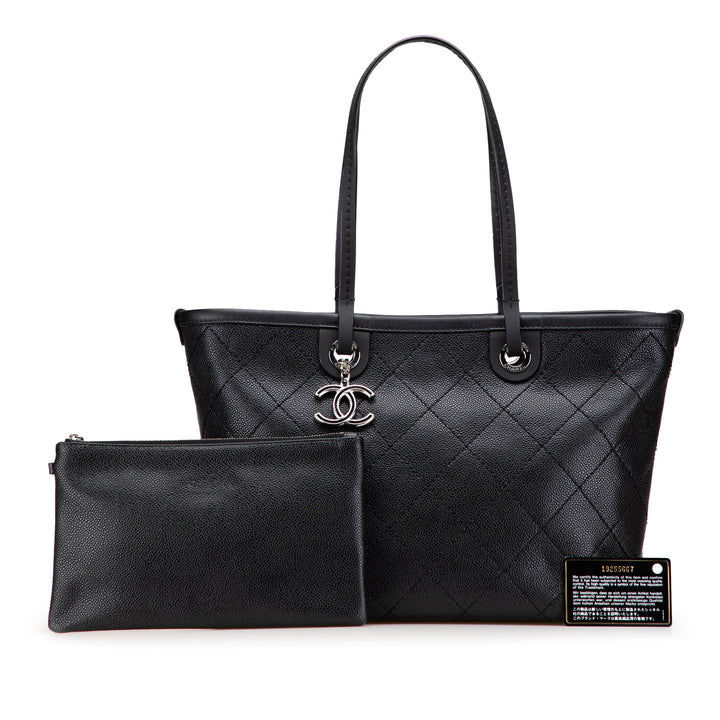 CC Caviar Wild Stitch On the Road Tote Black - Gaby Paris