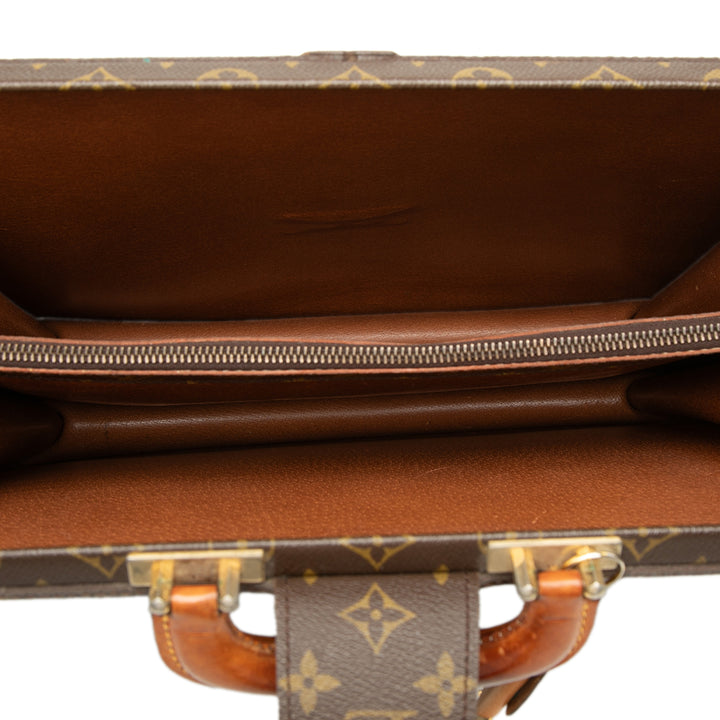 Serviette Fermoir Monogram Marron