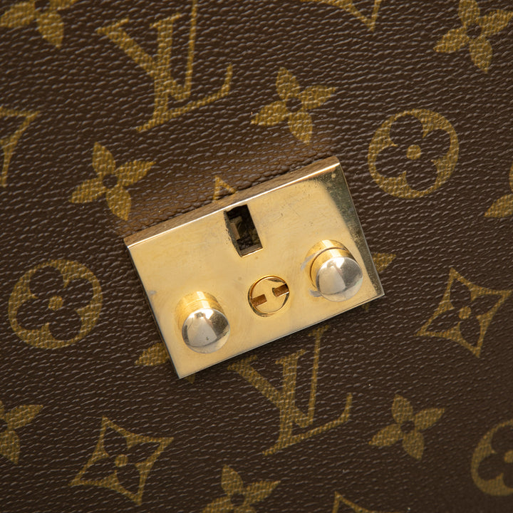Serviette Fermoir Monogram Marron