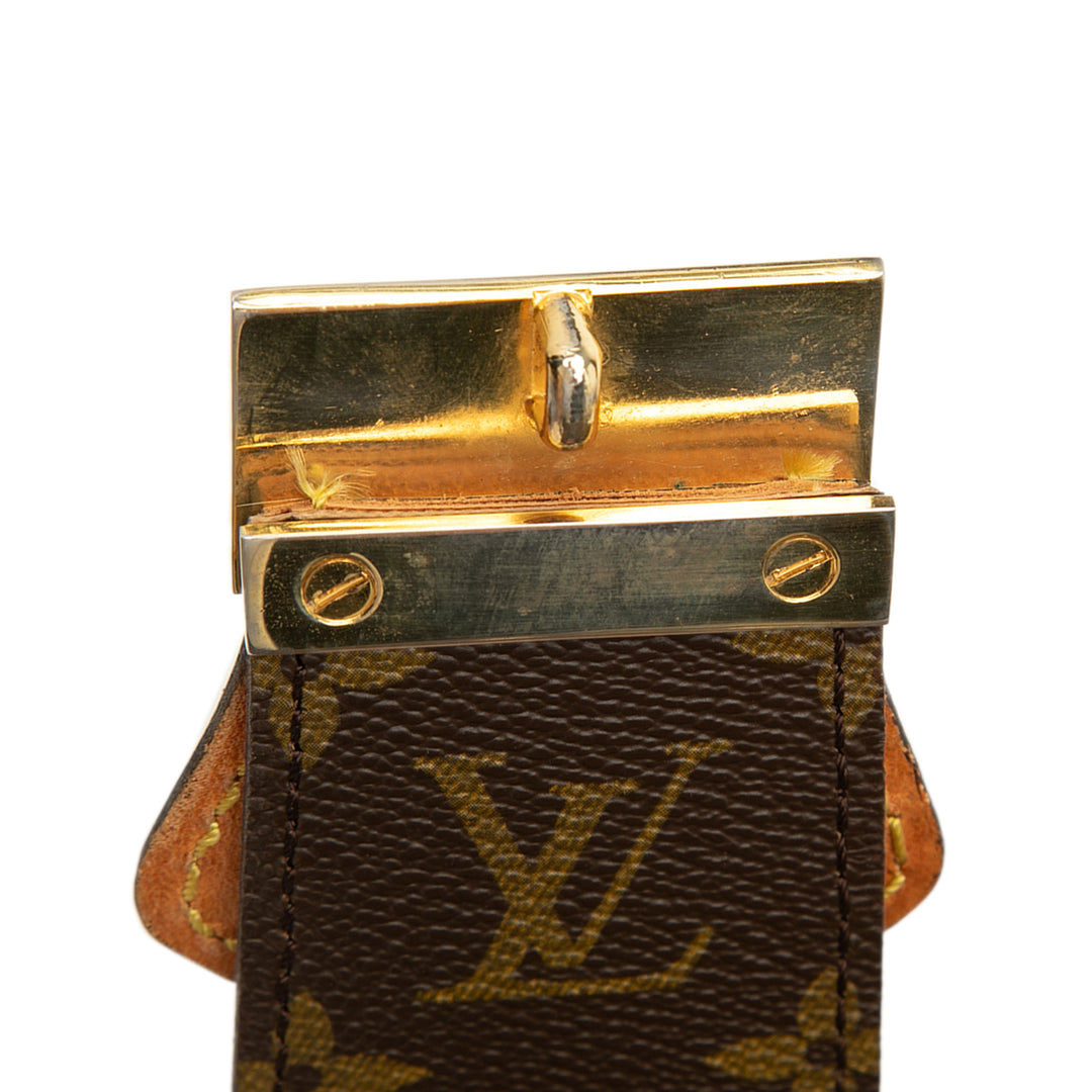 Serviette Fermoir Monogram Marron
