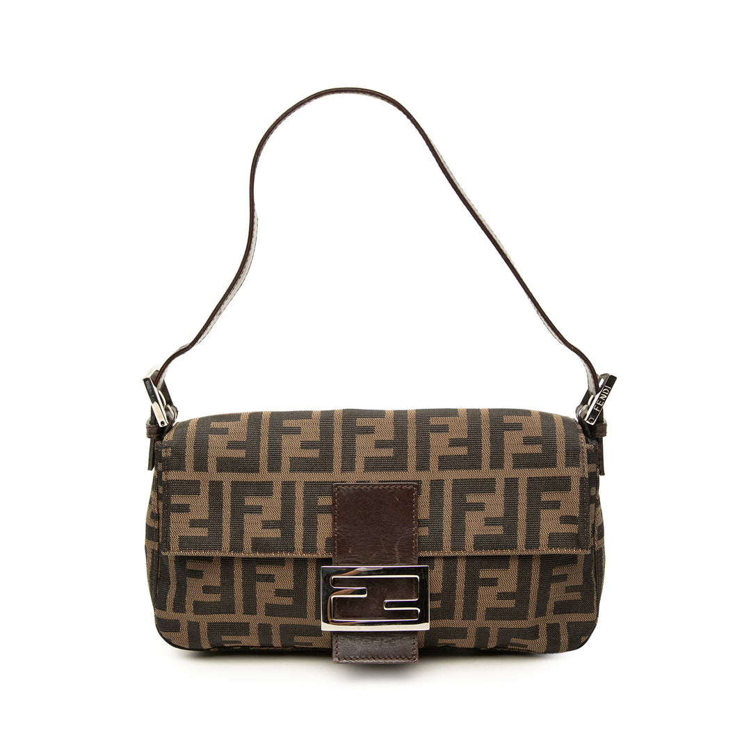Fendi Zucca Baguette Marron – vue principale – GABY PARIS