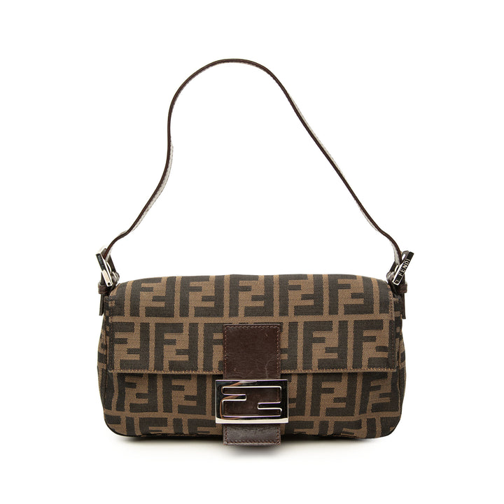 Fendi Zucca Baguette Marron – vue principale – GABY PARIS