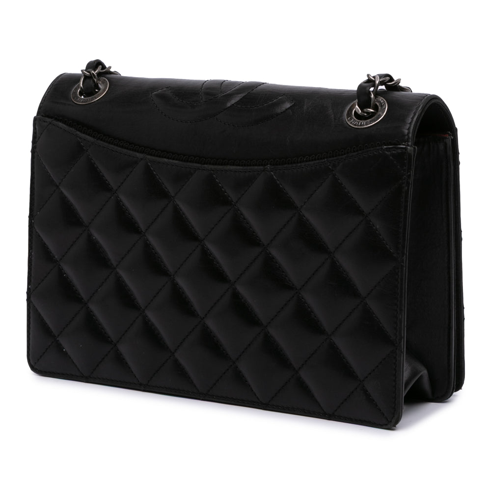 Chanel Medium Quilted Cuir d’agneau Ballerine Flap Noir – GABY PARIS Authentique
