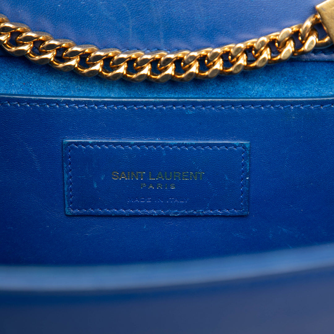 Saint Laurent Kate Pompon Sac Moyen Cuir de veau lisse