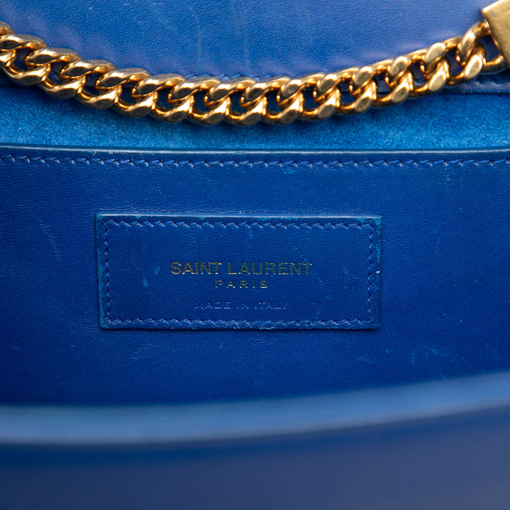 Saint Laurent Kate Pompon Sac Moyen Cuir de veau lisse