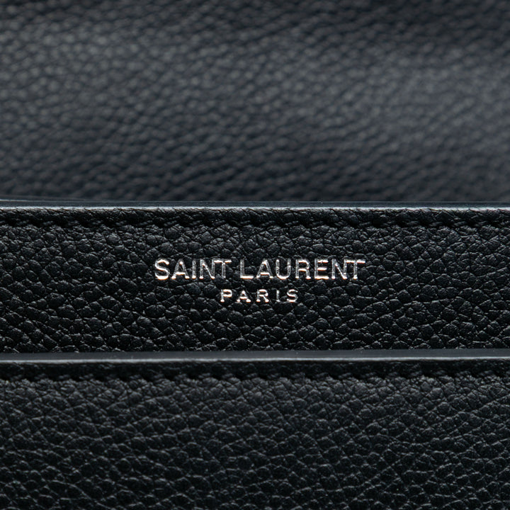 Saint Laurent Medium Cuir de veau grainé Monogram Sunset Sac porté croisé