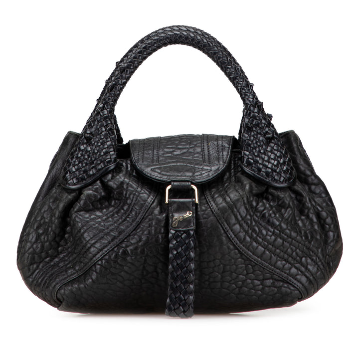 Fendi Cuir Spy Sac à main Noir