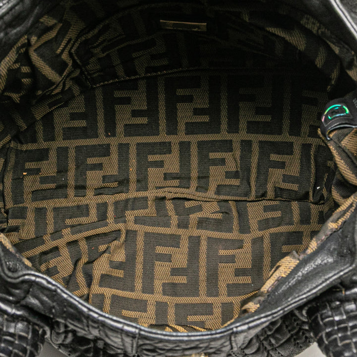 Fendi Cuir Spy Sac à main Noir