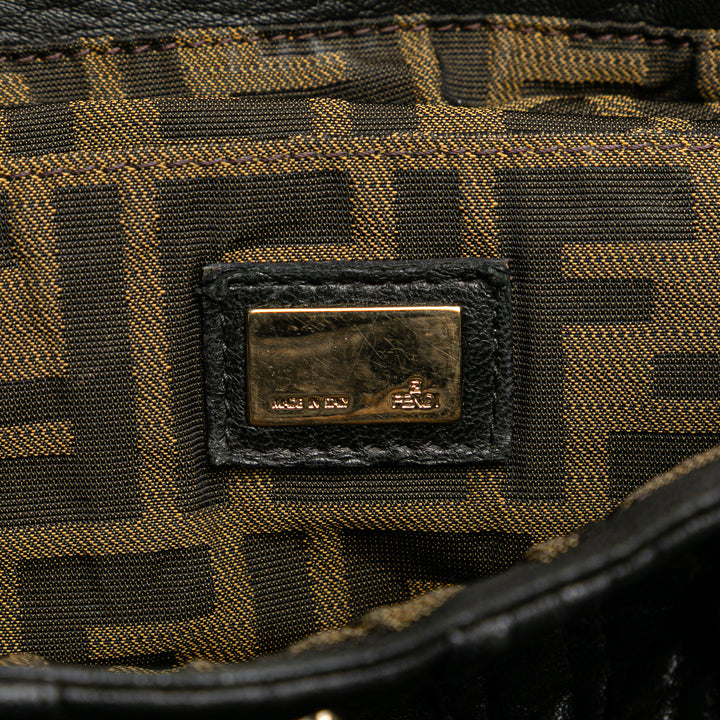 Fendi Cuir Spy Sac à main Noir