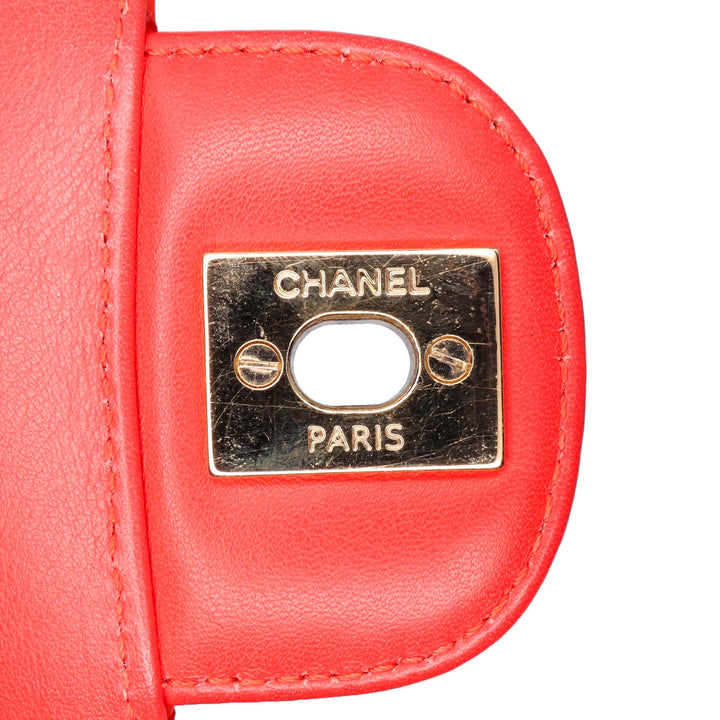 Medium Classic Patent Valentines Heart Charms Single Flap Red - Gaby Paris
